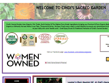 Tablet Screenshot of cindissacredgarden.com